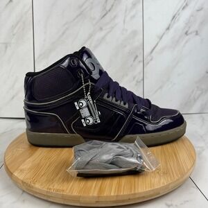 New Osiris NYC 83 ULT Mens Size 12 Purple High Top Skate Shoes CHBTS121